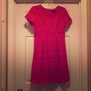 Lace fit and flare dress